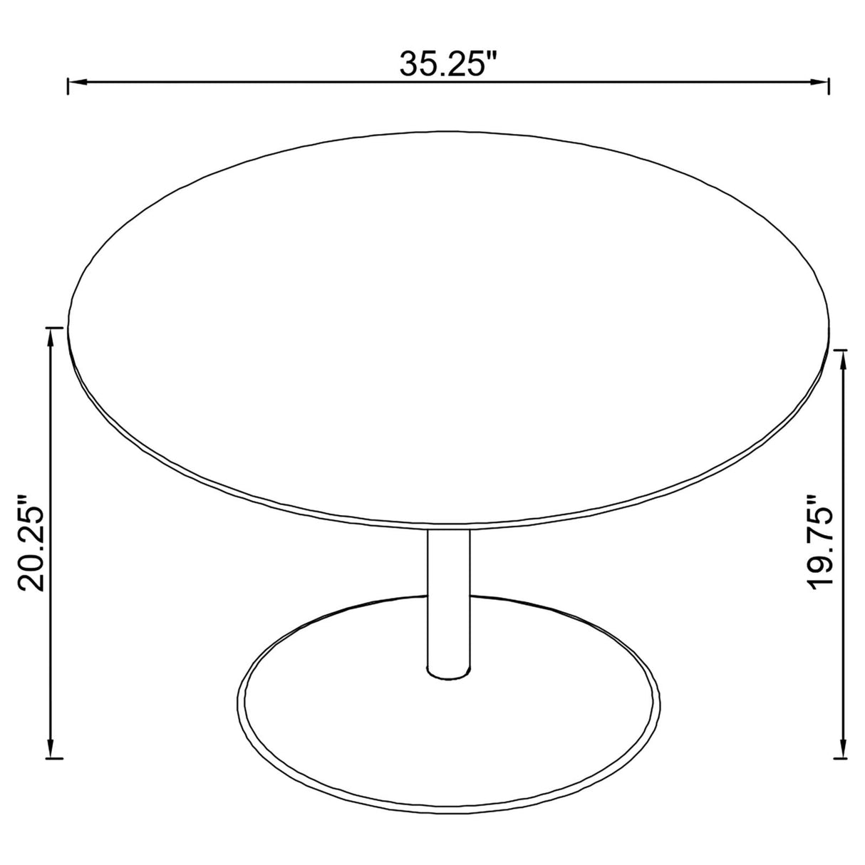 Ganso Round Metal Coffee Table with Tempered Glass Top Black from Coaster - Luna Furniture