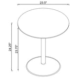 Ganso Round Metal End Table with Tempered Glass Top Black from Coaster - Luna Furniture