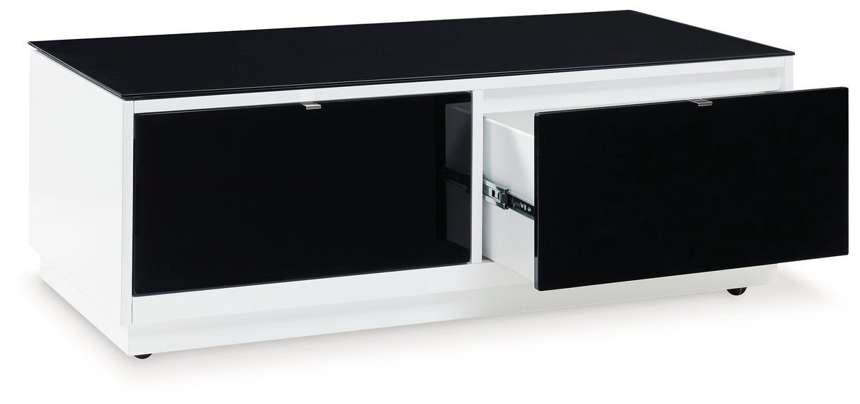 Gardoni White/Black Coffee Table from Ashley - Luna Furniture