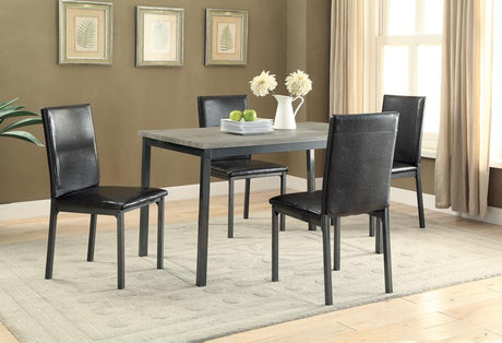 Garza Rectangular Dining Table Black - 100611 - Luna Furniture