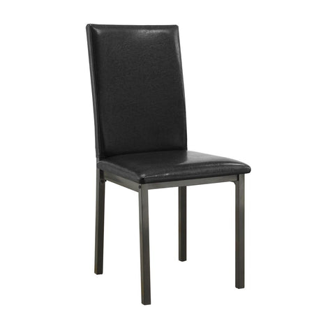 Garza Upholstered Dining Chairs Black (Set of 2) - 100612 - Luna Furniture