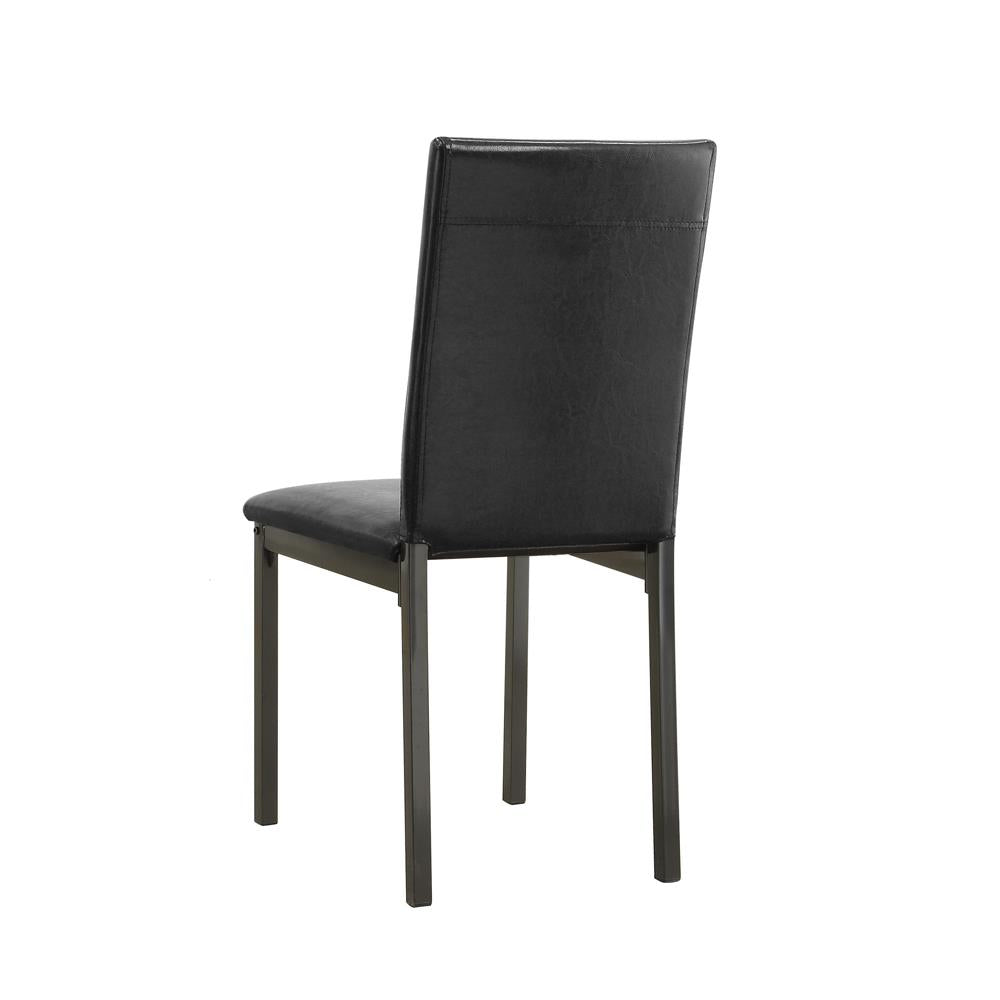 Garza Upholstered Dining Chairs Black (Set of 2) - 100612 - Luna Furniture