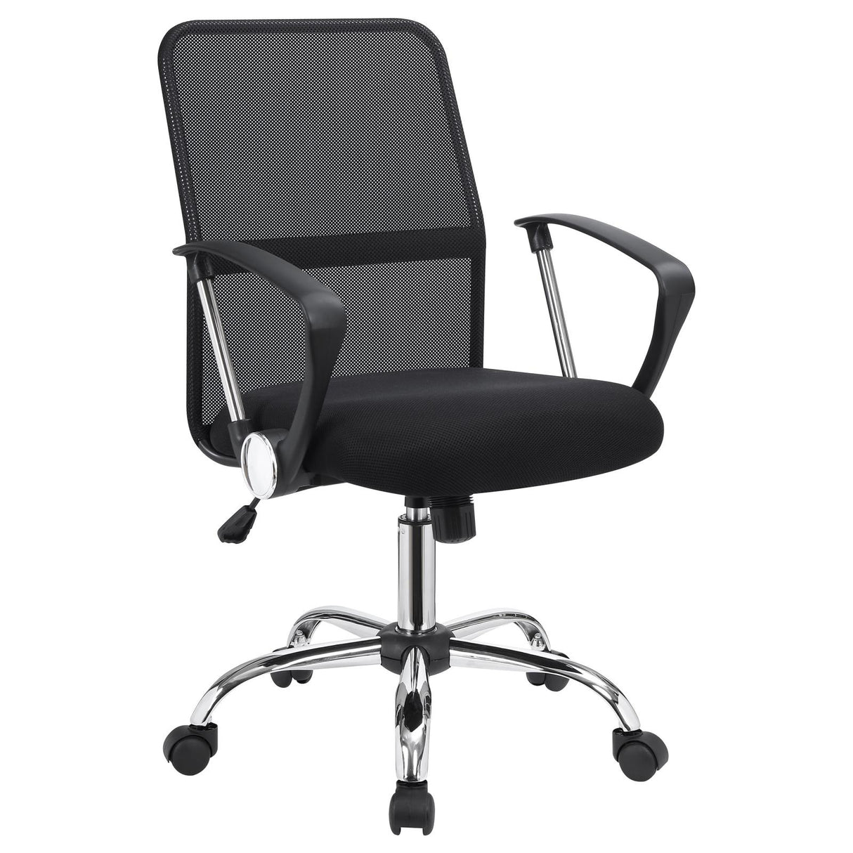 Gerta Black/Chrome Office Chair with Mesh Backrest from Coaster - Luna Furniture