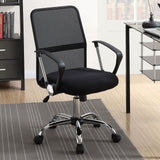 Gerta Black/Chrome Office Chair with Mesh Backrest from Coaster - Luna Furniture