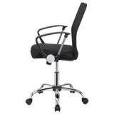 Gerta Black/Chrome Office Chair with Mesh Backrest from Coaster - Luna Furniture