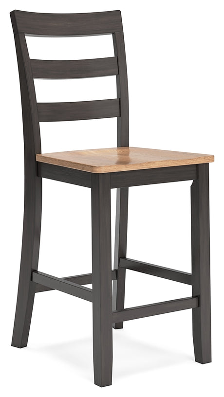 Gesthaven Natural/Brown Counter Height Barstool, Set of 2 - D396-124 - Luna Furniture