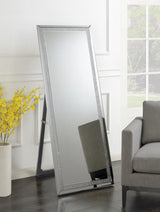 Giddish Silver Cheval Floor Mirror from Coaster - Luna Furniture