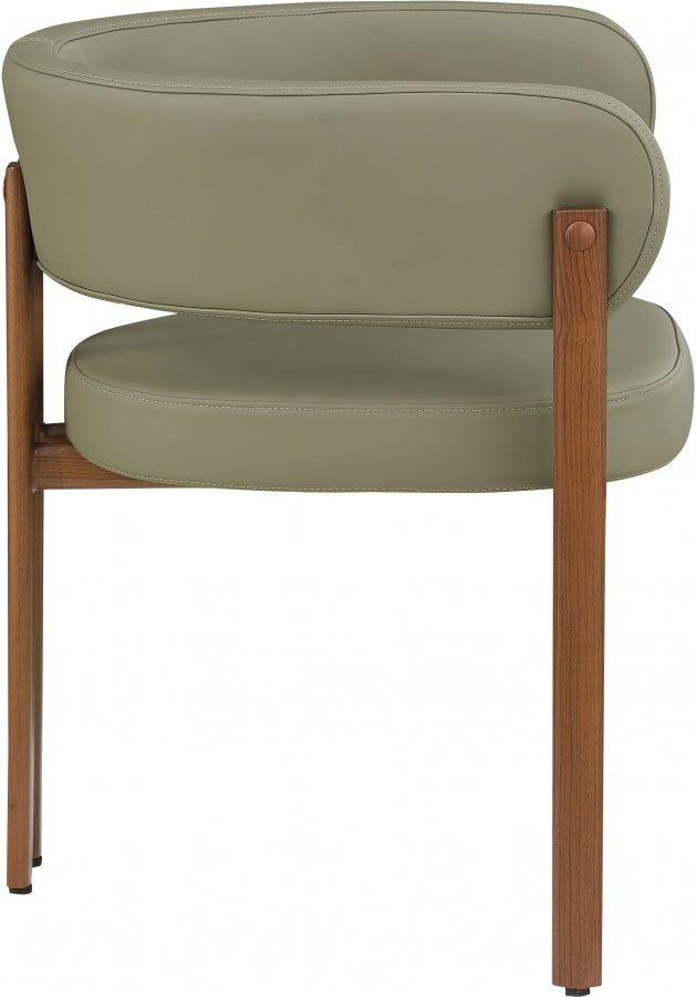 Gideon Faux Leather Dining Chair Green, Set of 2 from Meridian - Luna Furniture