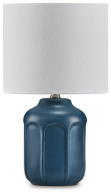 Gierburg Teal Table Lamp from Ashley - Luna Furniture