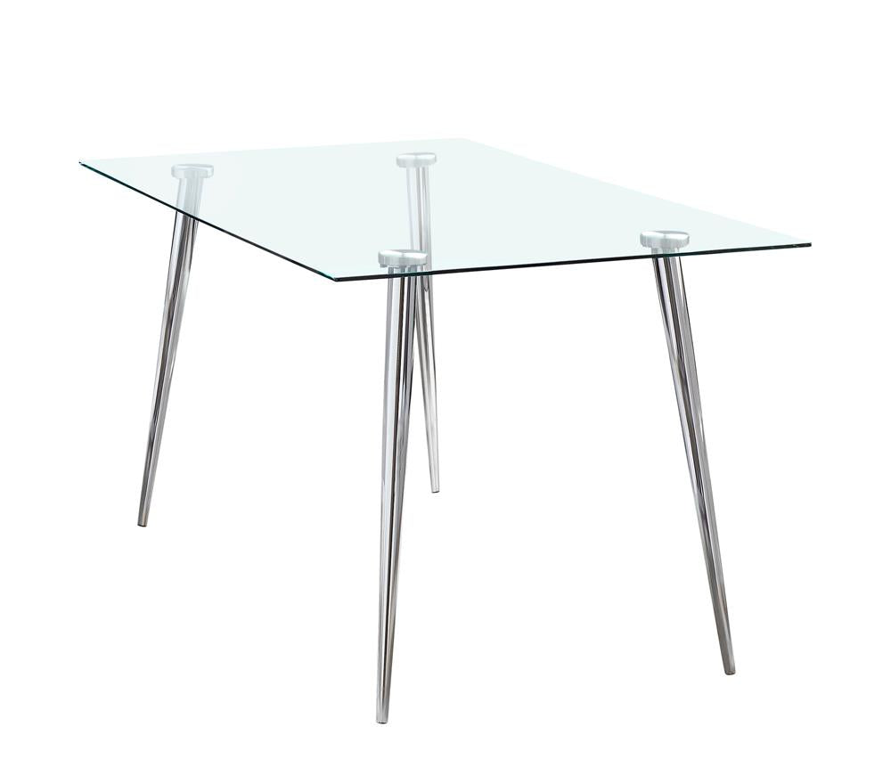 Gilman Rectangle Glass Top Dining Table from Coaster - Luna Furniture