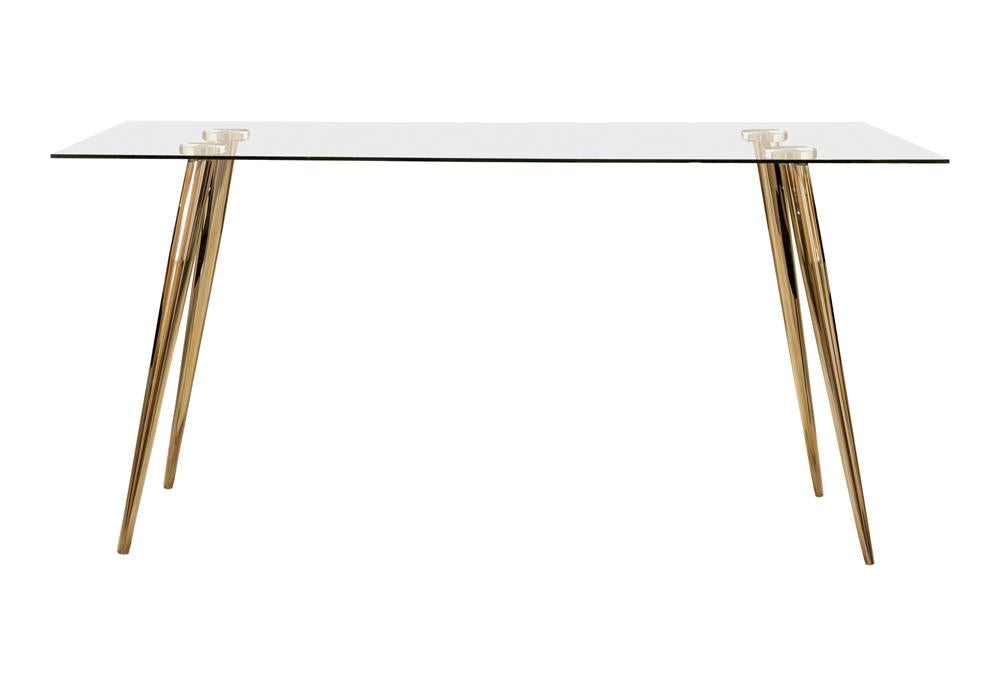 Gilman Rectangle Glass Top Dining Table from Coaster - Luna Furniture