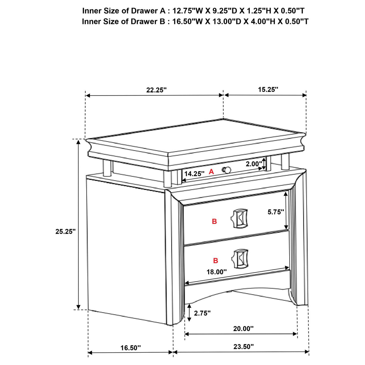 Giselle 3-drawer Nightstand Bedside Table with LED Rustic Beige from Coaster - Luna Furniture