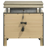 Giselle 3-drawer Nightstand Bedside Table with LED Rustic Beige from Coaster - Luna Furniture