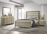 Giselle Rustic Beige 4-Piece Eastern King Panel Bedroom Set from Coaster - Luna Furniture