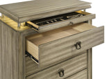 Giselle 6-drawer Bedroom Chest with LED Rustic Beige from Coaster - Luna Furniture