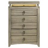 Giselle 6-drawer Bedroom Chest with LED Rustic Beige from Coaster - Luna Furniture