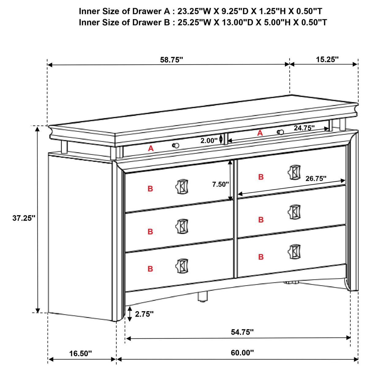 Giselle 8-drawer Bedroom Dresser with LED Rustic Beige from Coaster - Luna Furniture