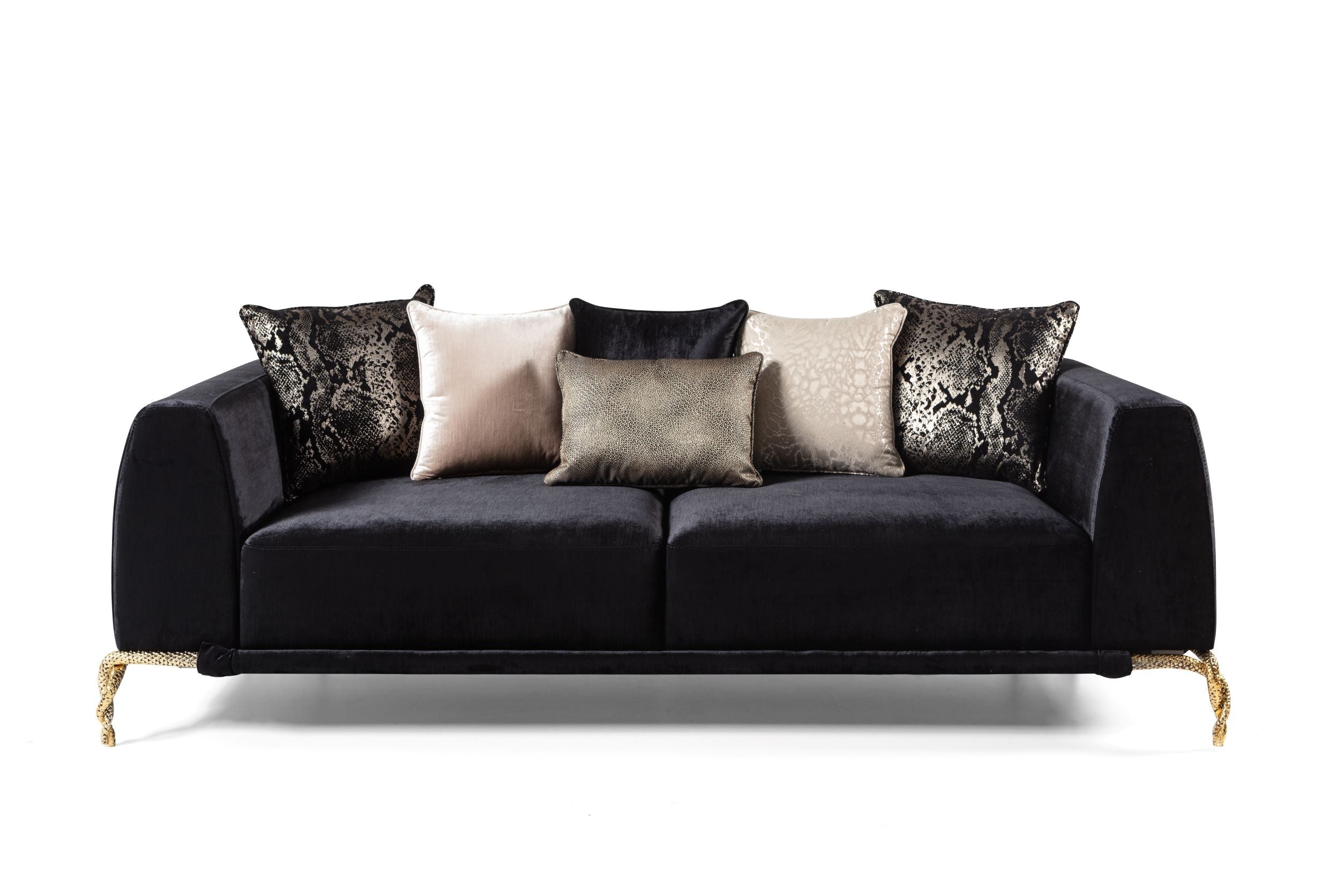 Giselle Black Velvet Sofa & Loveseat from Nova Furniture – Luna