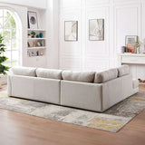 Glander  Mid-century Modern Cozy Sectional Sofa Grey / Right Sectional / Linen - AFC01908 - Luna Furniture