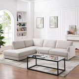 Glander  Mid-century Modern Cozy Sectional Sofa Grey / Right Sectional / Linen - AFC01908 - Luna Furniture