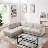 Glander  Mid-century Modern Cozy Sectional Sofa Grey / Right Sectional / Linen - AFC01908 - Luna Furniture