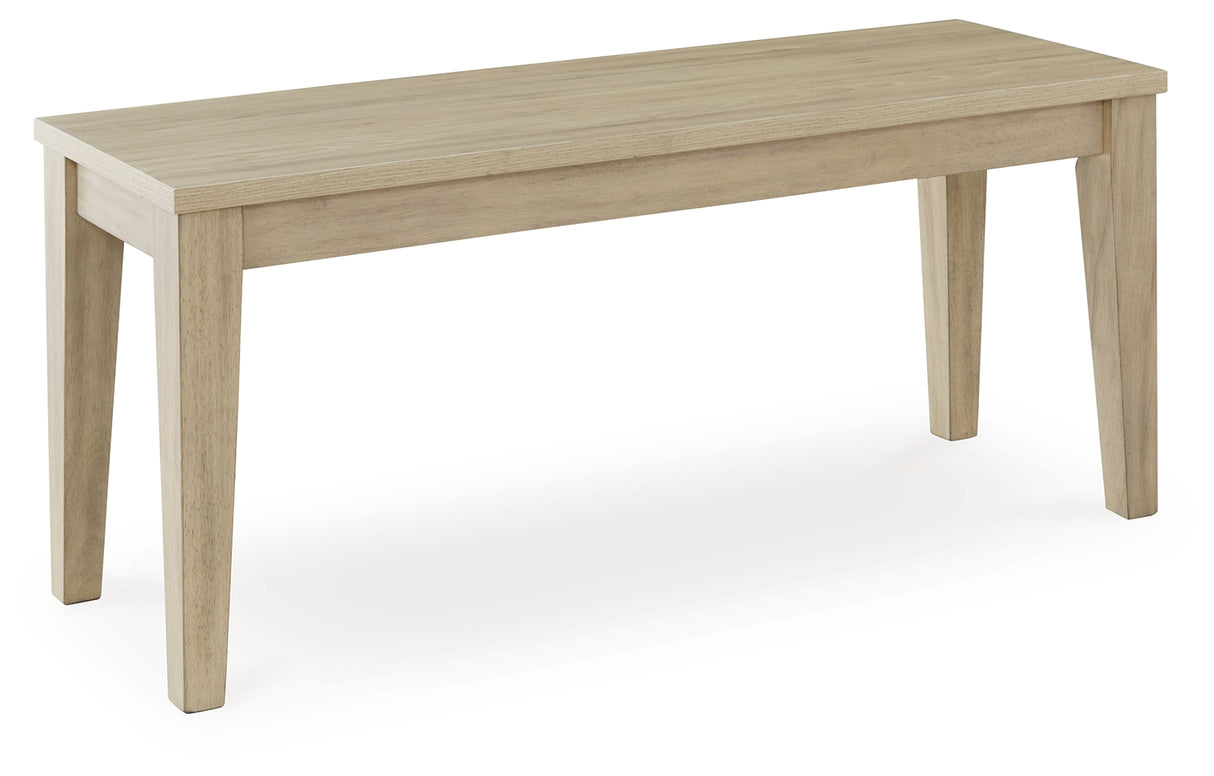 Gleanville Light Brown 42" Dining Bench - D511-00 - Luna Furniture