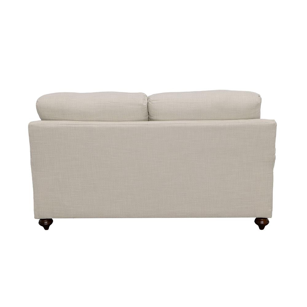 Glenn Cushion Back Loveseat Light Gray from Coaster - Luna Furniture