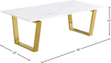 Cameron Gold Gold Coffee table from Meridian - Luna Furniture