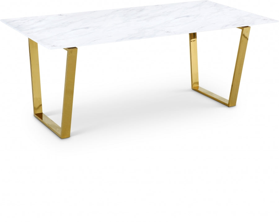 Cameron Gold Gold Dining Table from Meridian - Luna Furniture