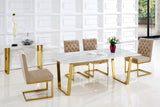 Cameron Gold Gold Dining Table from Meridian - Luna Furniture