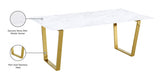 Cameron Gold Gold Dining Table from Meridian - Luna Furniture