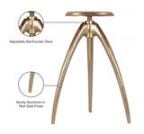 Clara Gold Bar | Counter Stool from Meridian - Luna Furniture