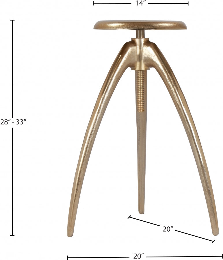 Clara Gold Bar | Counter Stool from Meridian - Luna Furniture