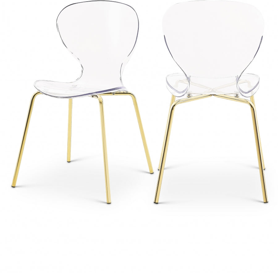 Clarion Gold Dining Chair, Set of 2 from Meridian - Luna Furniture