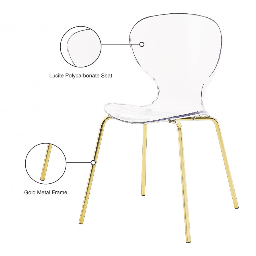 Clarion Gold Dining Chair, Set of 2 from Meridian - Luna Furniture