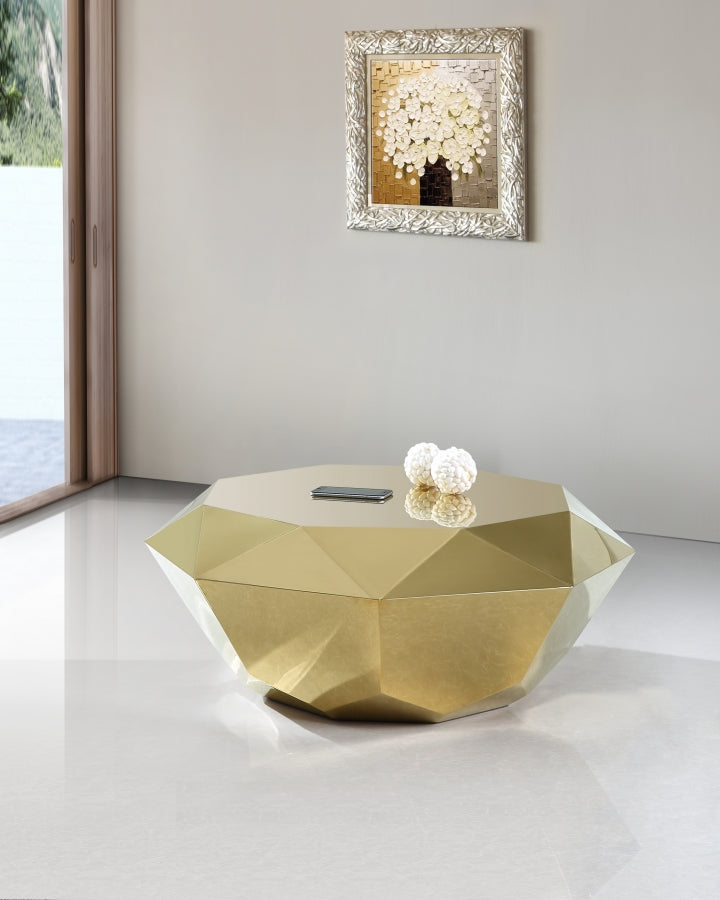 Gemma Gold Coffee Table from Meridian - Luna Furniture