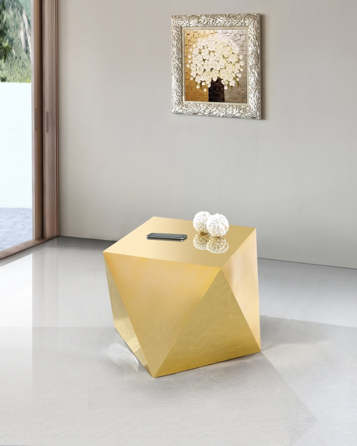 Gemma Gold End Table from Meridian - Luna Furniture