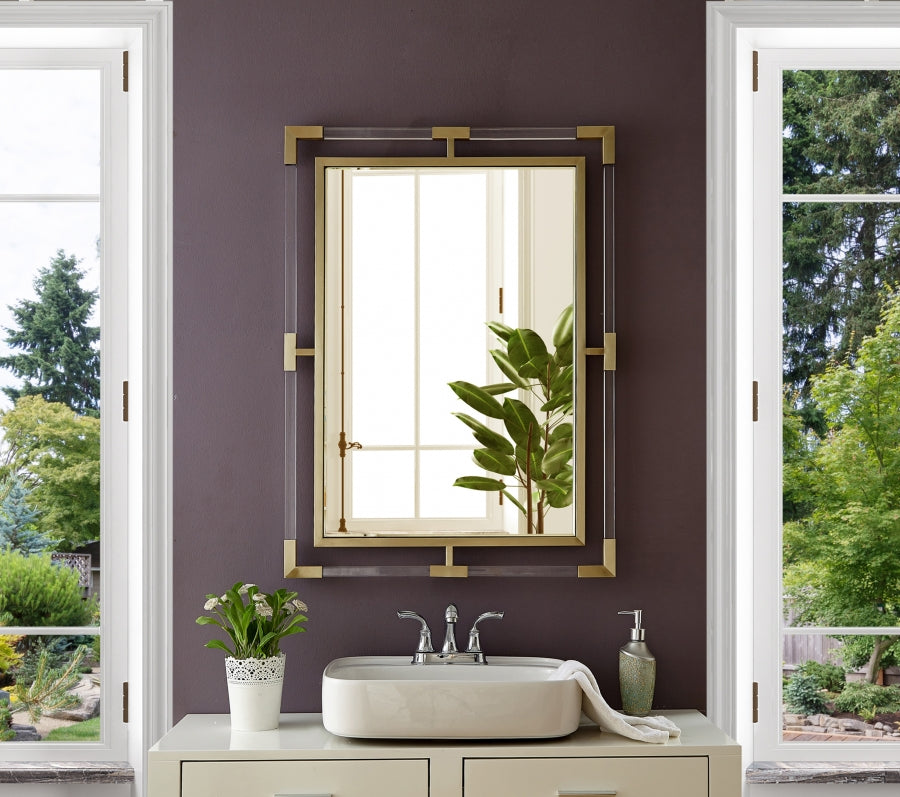 Ghost Gold Mirror from Meridian - Luna Furniture