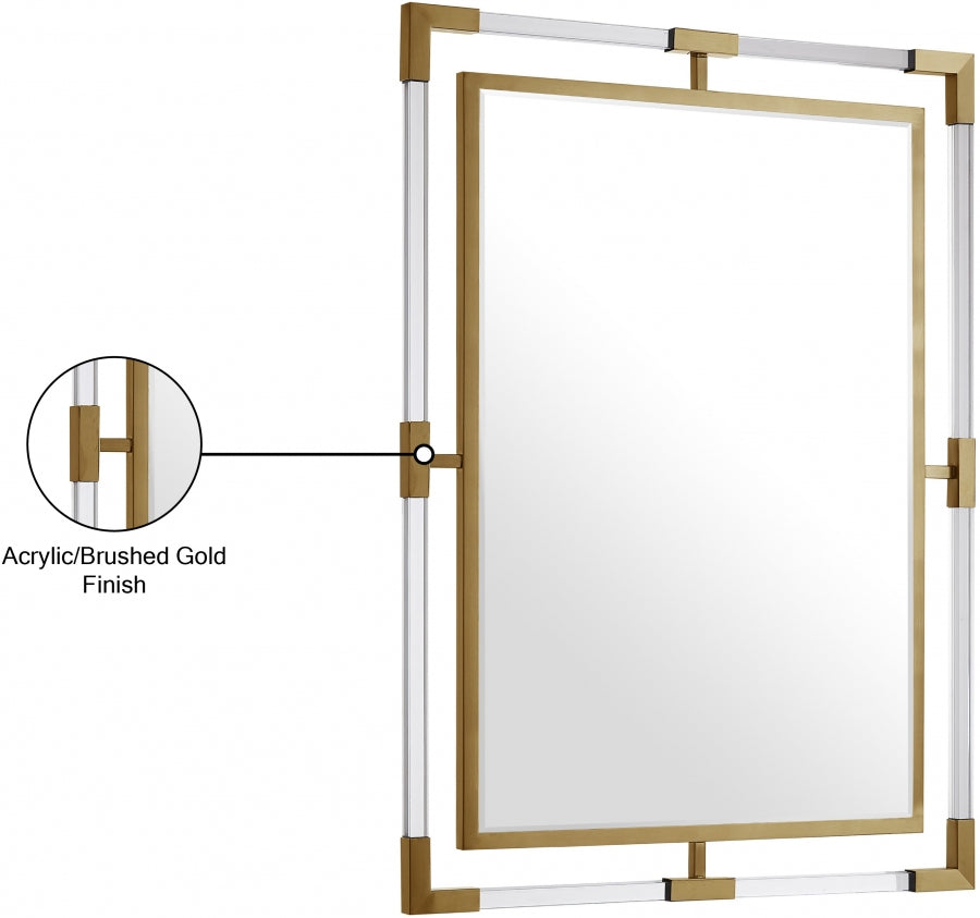 Ghost Gold Mirror from Meridian - Luna Furniture