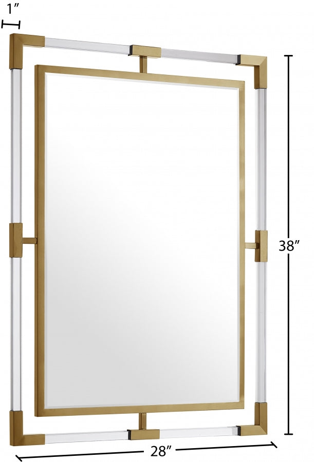 Ghost Gold Mirror from Meridian - Luna Furniture