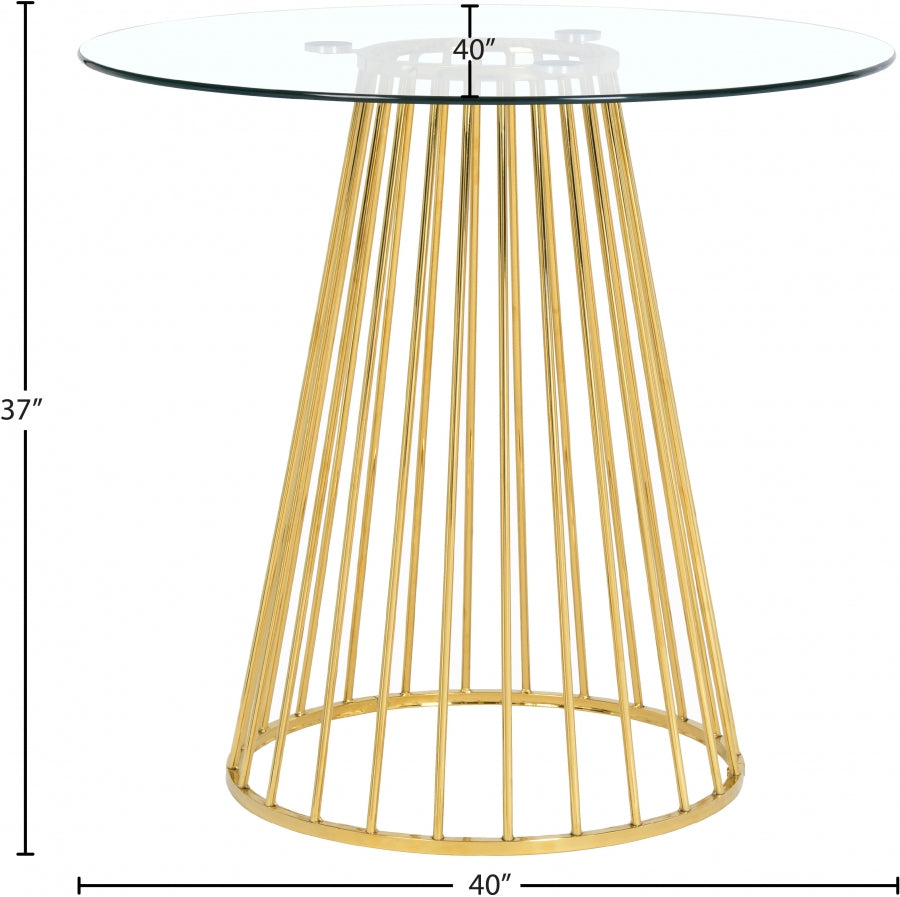 Gio Gold Counter Height Table from Meridian - Luna Furniture