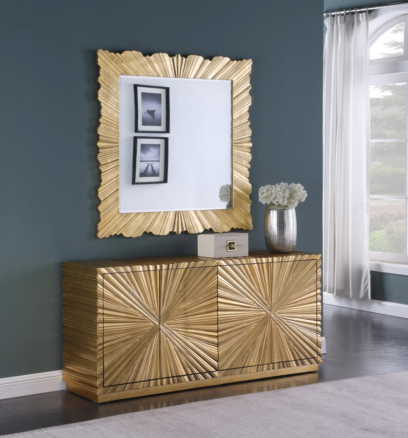 Golda Gold Mirror from Meridian - Luna Furniture