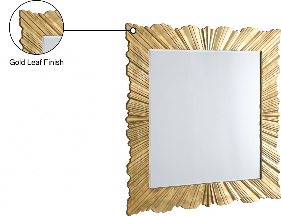 Golda Gold Mirror from Meridian - Luna Furniture