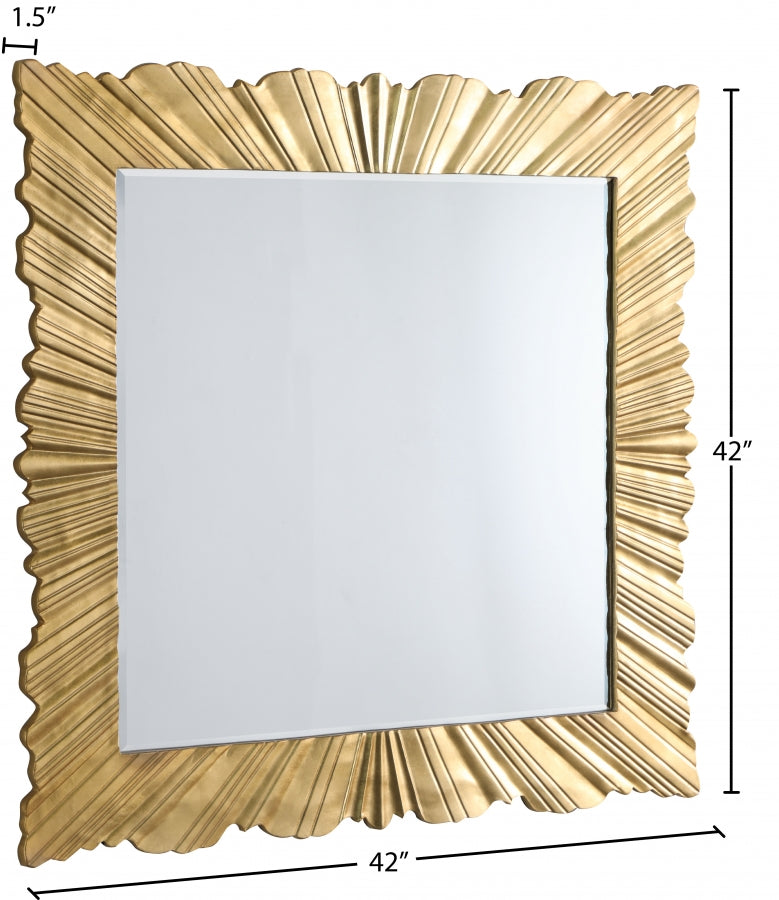 Golda Gold Mirror from Meridian - Luna Furniture