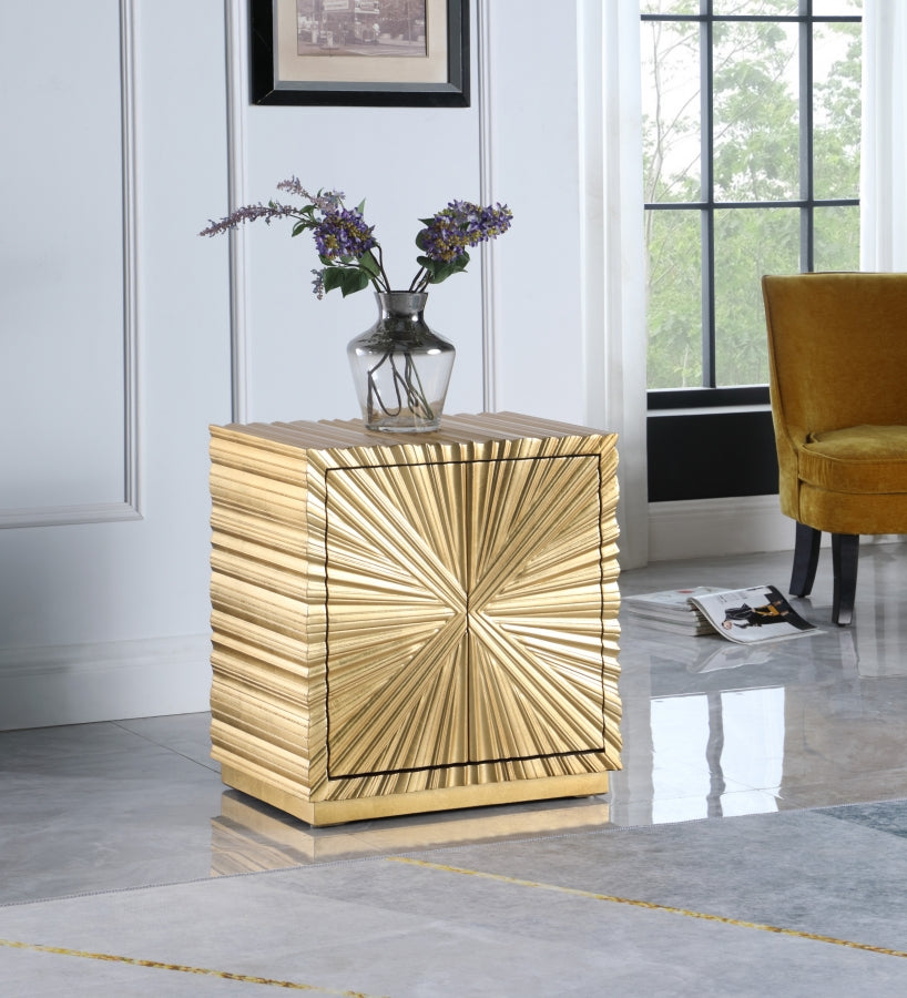 Golda Gold Side Table from Meridian - Luna Furniture