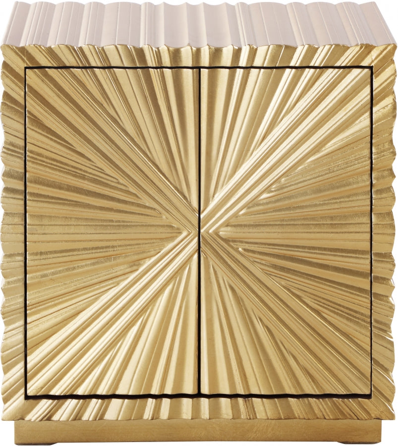 Golda Gold Side Table from Meridian - Luna Furniture