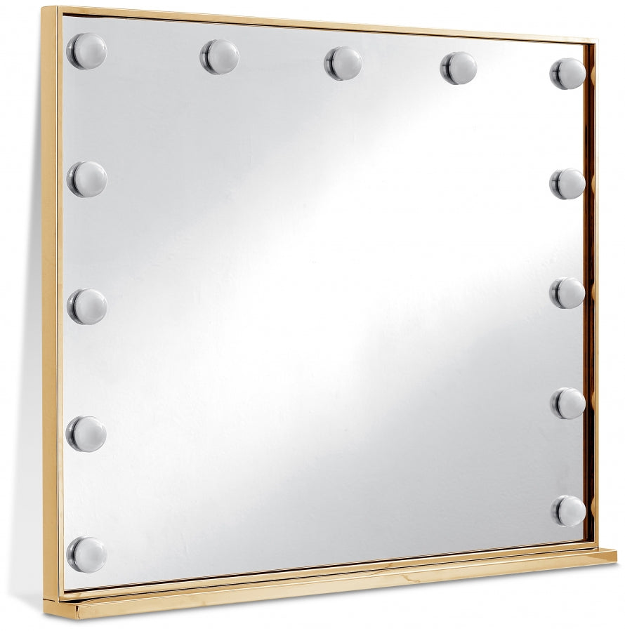 Hollywood Gold Mirror from Meridian - Luna Furniture