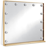 Hollywood Gold Mirror from Meridian - Luna Furniture