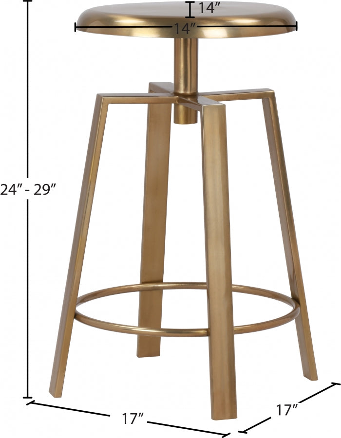 Lang Gold Bar | Counter Stool from Meridian - Luna Furniture