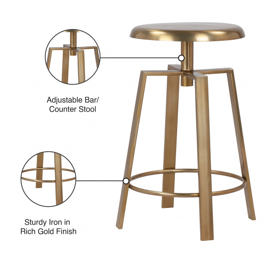 Lang Gold Bar | Counter Stool from Meridian - Luna Furniture